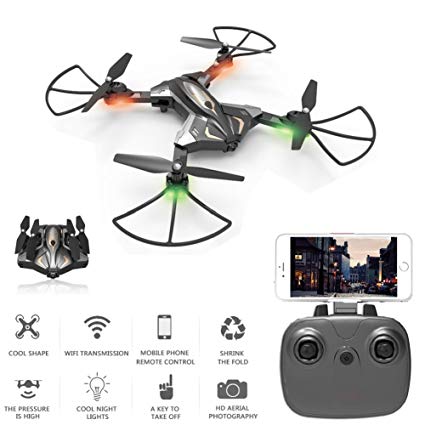 TKKJ L600 Wifi FPV Drone with 0.3MP HD Camera Live Video RC Foldable Quadcopter with Optical Flow Altitude Hold and Headless Mode