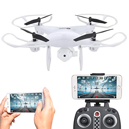 RC Drone with Camera, Kingtoys Quadcopter Drone ,FPV RC Drone ,2.4GHz 4CH 6-Axis Gyro Quadcopter with Altitude Hold, Gravity Sensor and Headless Mode RTF Helicopter