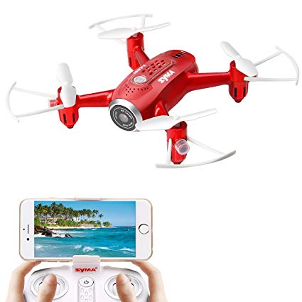 DoDoeleph Syma Mini RC Quadcopter Drone X22W Wifi HD Camera Live Video Feed 6-Axis Gyro Quadcopter for Kids Beginners