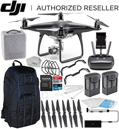 DJI Phantom 4 PRO Obsidian Edition Drone Quadcopter (Black) Essential Pro Backpack Bundle