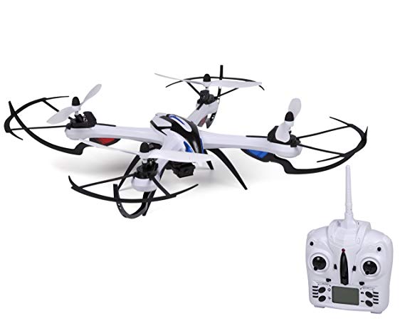 World Tech Toys Prowler Spy Drone Video Camera & Photo 2.4GHz 4.5CH RC Quadcopter Spy Drone, White, 22.75 x 22.75 x 6.5