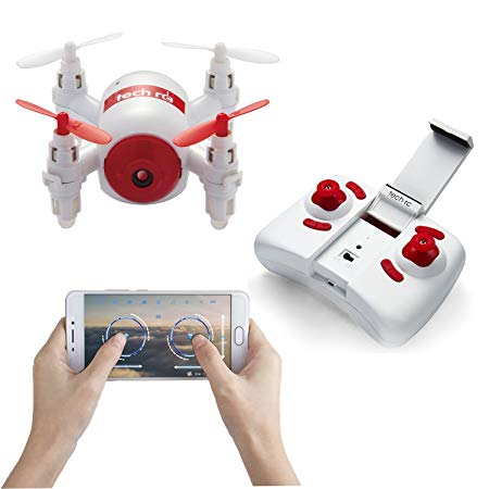 Tech rc TR006 RC Mini Drone Nano Copters with HD Camera WiFi FPV Live Video Quadcopter One Key Landing/ Take-off Headless Mode 2.4GHz 6 Axis Gyro Helicopter