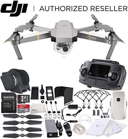 DJI Mavic Pro Platinum Collapsible Quadcopter EVERYTHING YOU NEED Starters Bundle