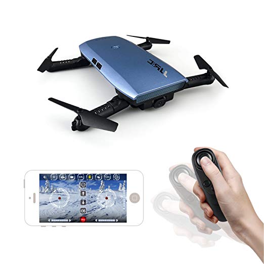 Noiposi RC Drone Quadcopter JJR/C H47 Elfie Foldable Selfie Pocket Drone Gravity Sensor Mode One hand Remote Control Mini Quadcopter with 2.0MP 720 HD Camera (Blue)