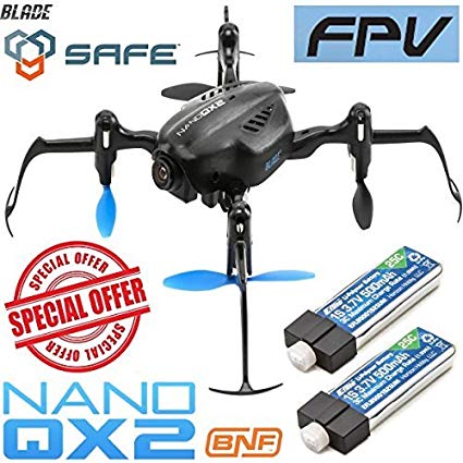 Blade BLH9180 Nano QX2 FPV BNF Mini Quadcopter w/ 2X Lipo Battery / Camera Drone