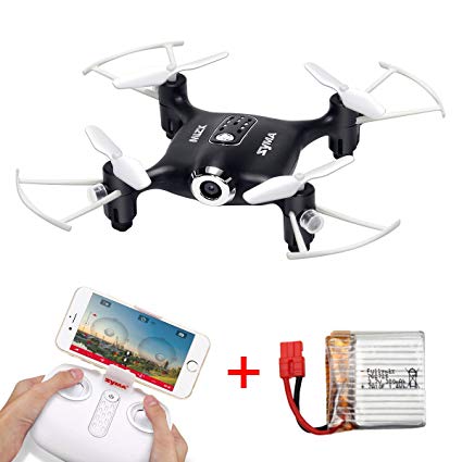 Drone Camera 2.4GHz 4CH 6-axis 640P Camera Live Video LED Nano Pocket 360-degree Rotation RC Quadcopter With Gyro App Control WIFIApp Controlled LED Quadcopter Drone for Kids & Beginners with 3D Flips