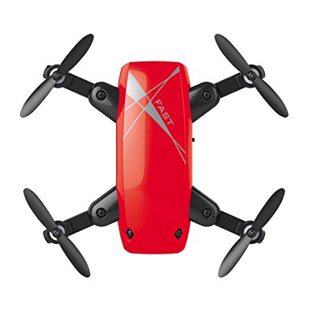 Hot Sales Memela(TM)Mini RC Helicopter Drone 2.4GHz 6-Axis Gyro headless mode Quadcopter brushless Foldable Pocket Drone Good Choice for Drone Training (Red)