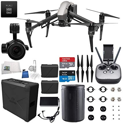 DJI Inspire 2 Quadcopter Premium Combo w/ Zenmuse X5S Camera & CinemaDNG & Apple ProRes Licenses Starters Bundle