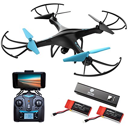 Force1 Drone with Camera Live Video - Cool WiFi FPV Quadcopter & Smartphone Remote Control - RC Robot Hover Toys for Adults, Teens, Kids, Boys & Girls w/Extra Battery for Indoor and Outdoor Games