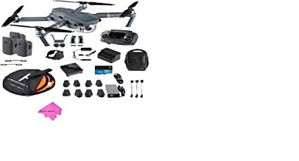 DJI Mavic Pro Fly More Combo Collapsible Quadcopter Safety Bundle: 3 Batteries, Landing Pad, Charging Hub and More